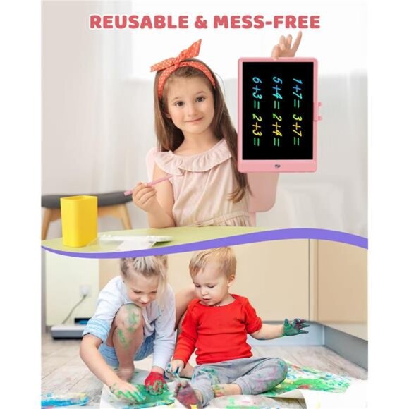 LCD Writing Tablet Doodle Board 10 Inch - Colorful Screen Electronic Toddler - Picture 4 of 7
